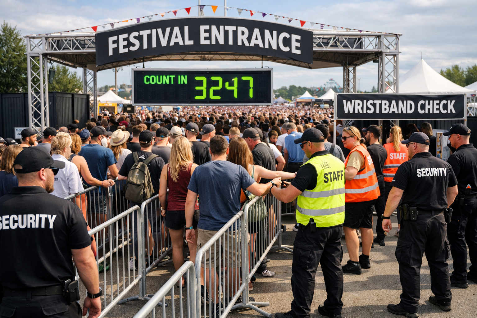 Etkinlik girisinde yogunluk yonetimi uygulamasi